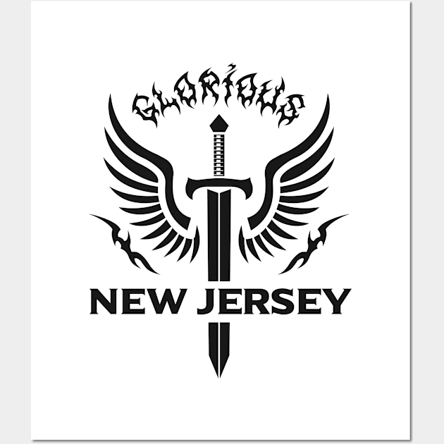 Glorious New Jersey Wall Art by VecTikSam